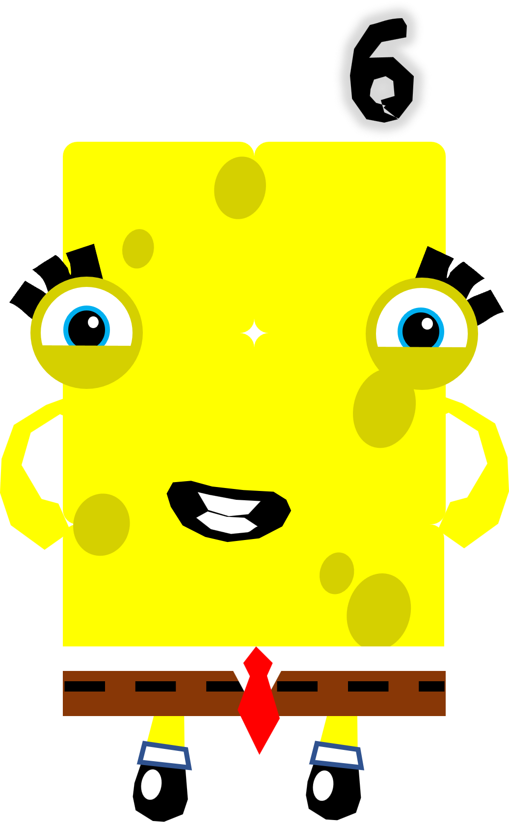 Numberblocks Six - Cartoonblocks Spongebob by Silviacat3 on DeviantArt