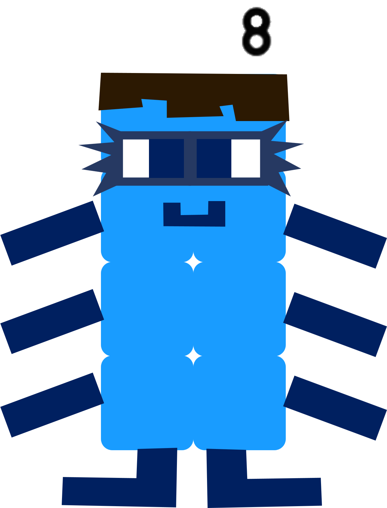 Numberblocks Eight - Cartoonblocks Minecraft by Silviacat3 on DeviantArt