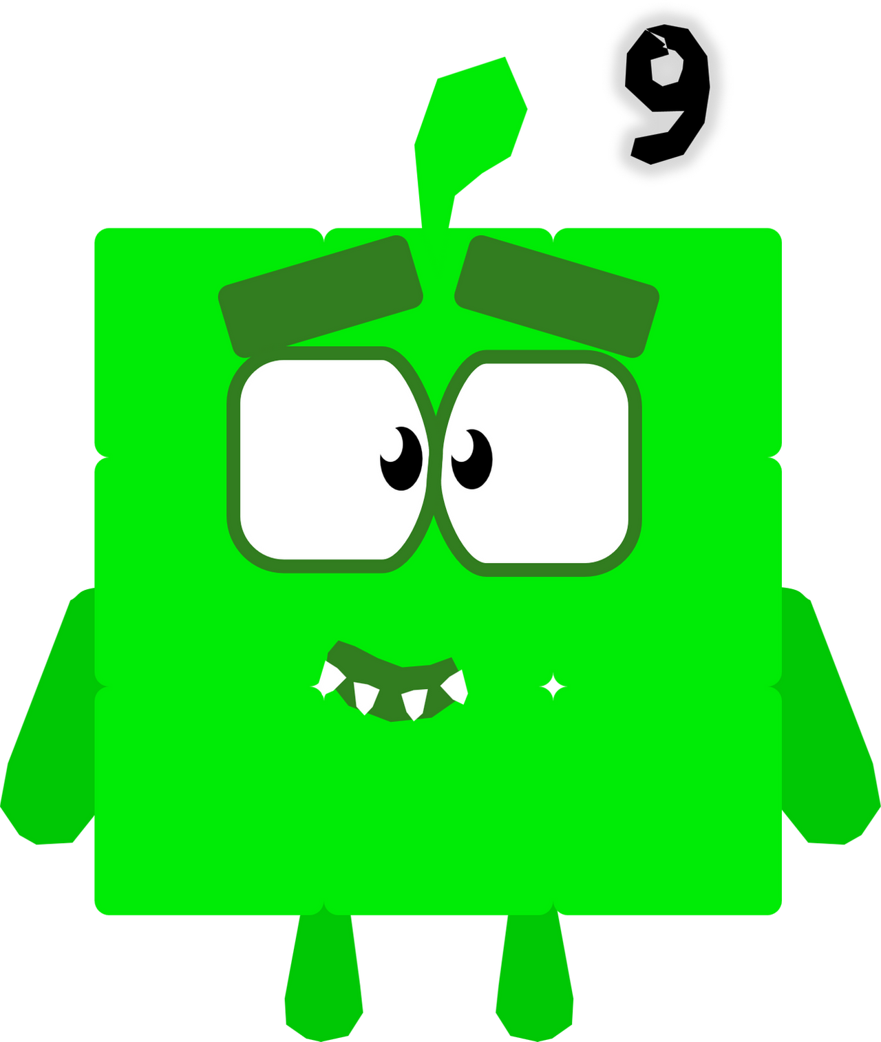 Cartoonblocks Numberblocks Nine - Cartoonblocks Cut the Rope by Silviacat3 on DeviantArt
