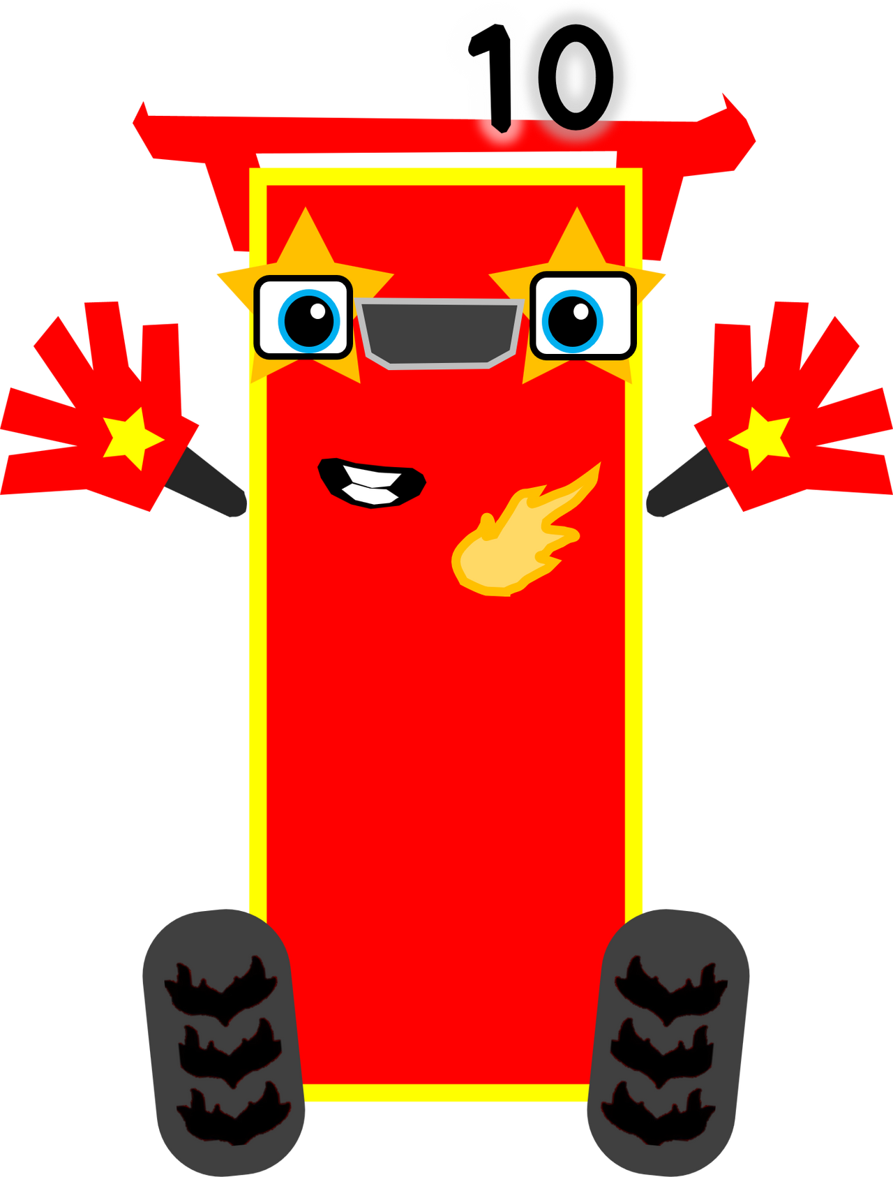 Numberblocks Ten - Cartoonblocks Blaze by Silviacat3 on DeviantArt