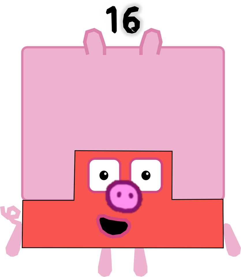 Numberblocks Sixteen - Cartoonblocks Peppa Pig by Silviacat3 on DeviantArt