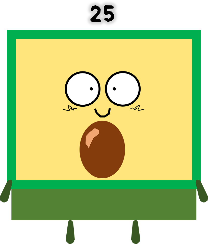 Numberblocks 25 - Cartoonblocks Avocado Couple by Silviacat3 on DeviantArt