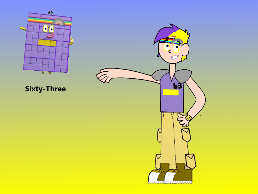 Number 63 Number Block Numberblocks 63 humanized by Silviacat3 on DeviantArt