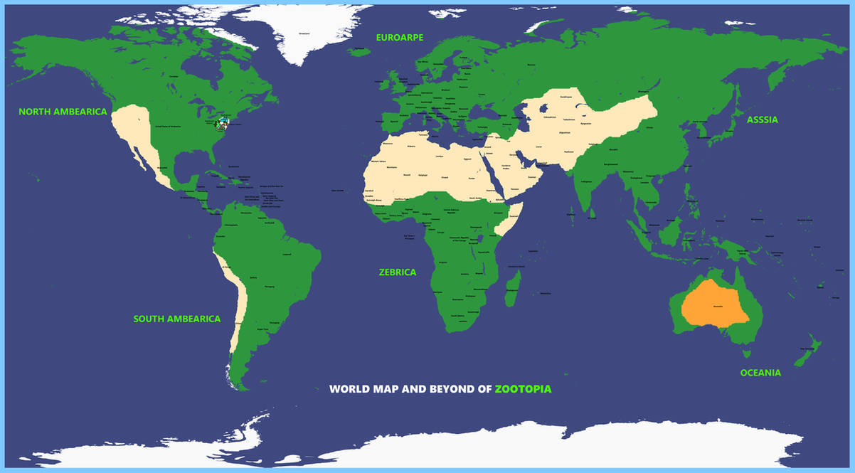 Zootopia Districts Map World Map of Zootopia by Silviacat3 on DeviantArt