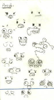 facial expressions sketch