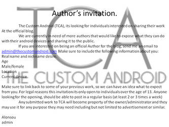 Author's invitation