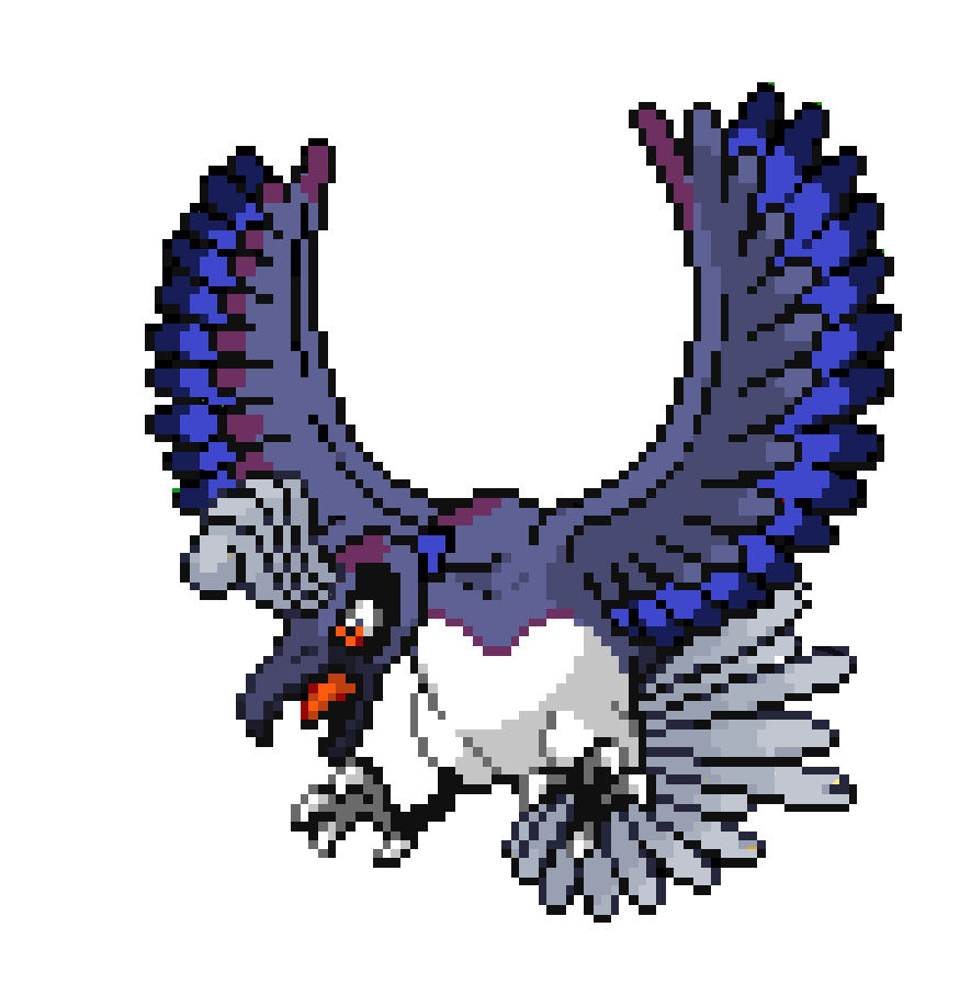 Ho-oh Silver Sprite Colour by PixelEightArt on DeviantArt