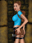 Lara Crofts back by VistaVista55