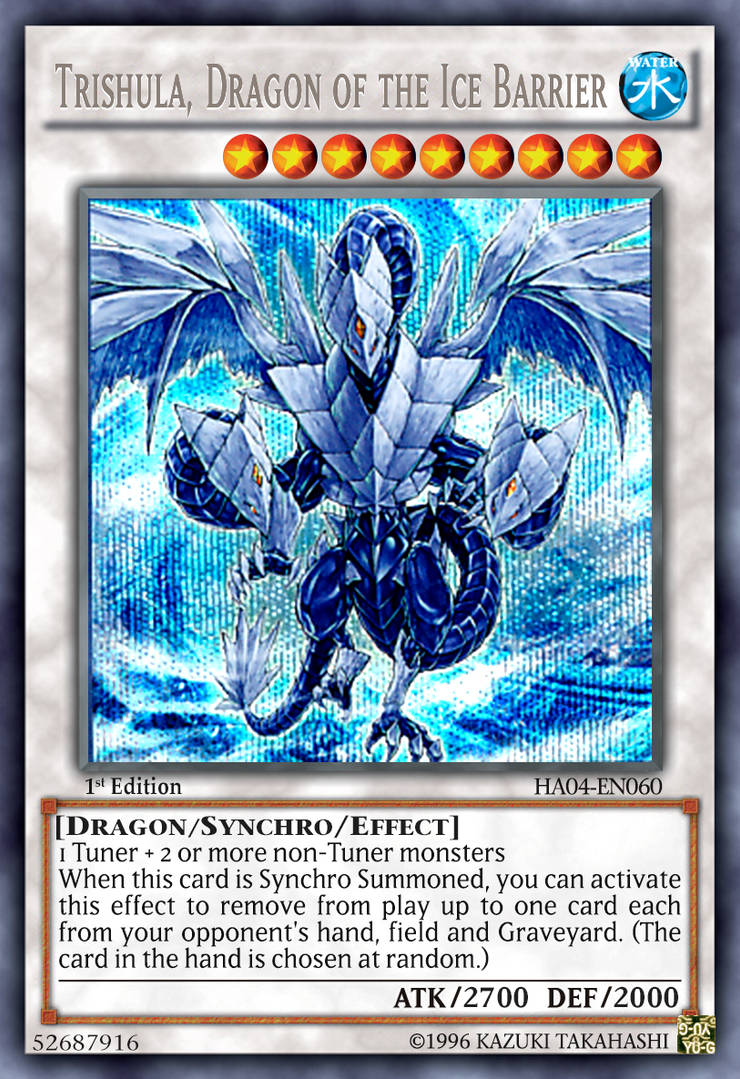 Yugioh Trishula Dragon Of The Ice Barrier Trishula, Dragon of the Ice Barrier by meocon8864 on DeviantArt