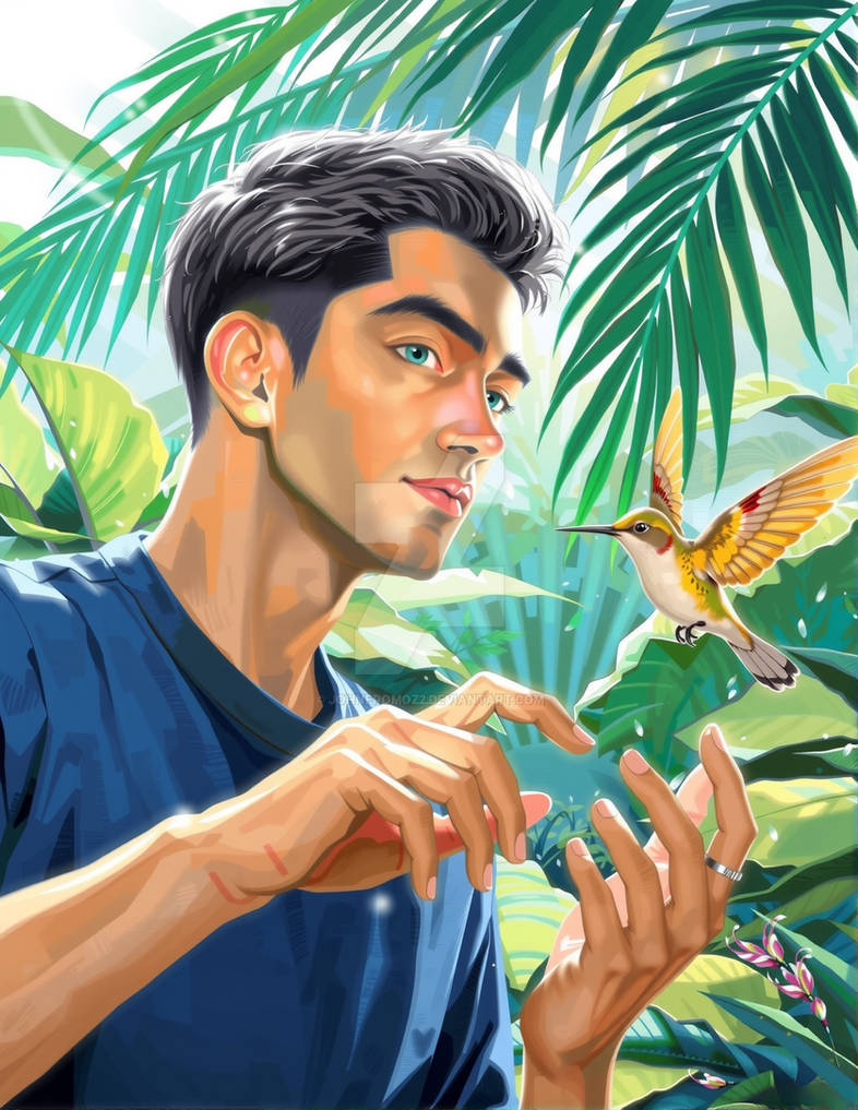 The man and the hummingbird by JohnfromOz2 on DeviantArt