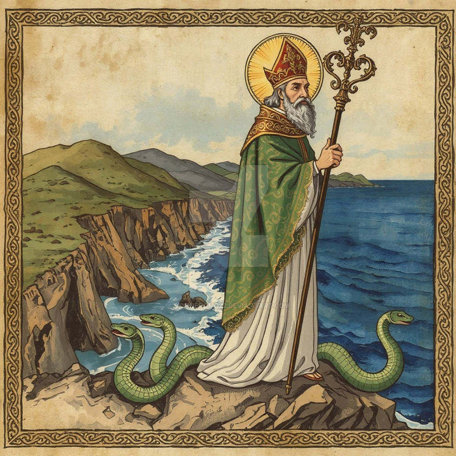 Saint patrick expelling the snakes from Ireland by JohnfromOz2 on ...