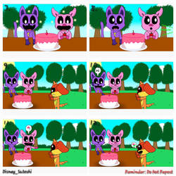 Sharing Cake (Smiling Critters Comic 2/2)