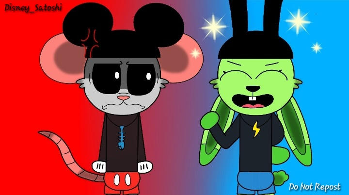 Satoshi Rabbit Touille Mouse and Hoppy the Lucky Rabbit by DisneySatoshi on DeviantArt