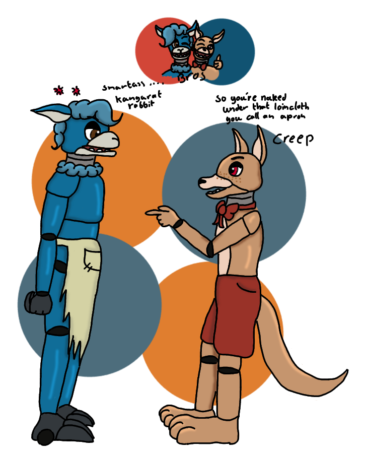 FNaF oc gift said the kangaroo wearing shorts