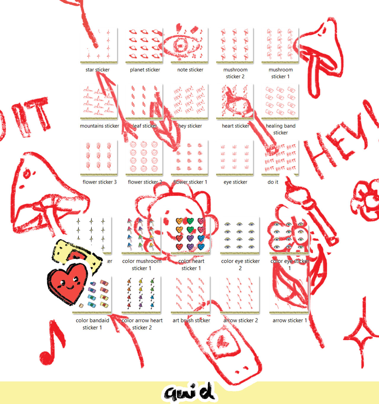 Sticker Draw By Hand HAND-DRAWN STICKERS PACK #1 by thesummersunset on DeviantArt