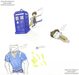 Beard Finn, Castiel, and The Doctor Colored