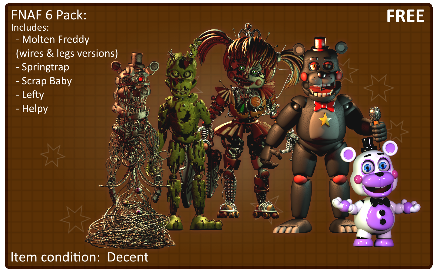 FNaF 6 Todos los personajes (C4D) by MCGamerdeviantar on DeviantArt