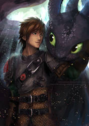 Inseparable - Hiccup and Toothless by ElinTan