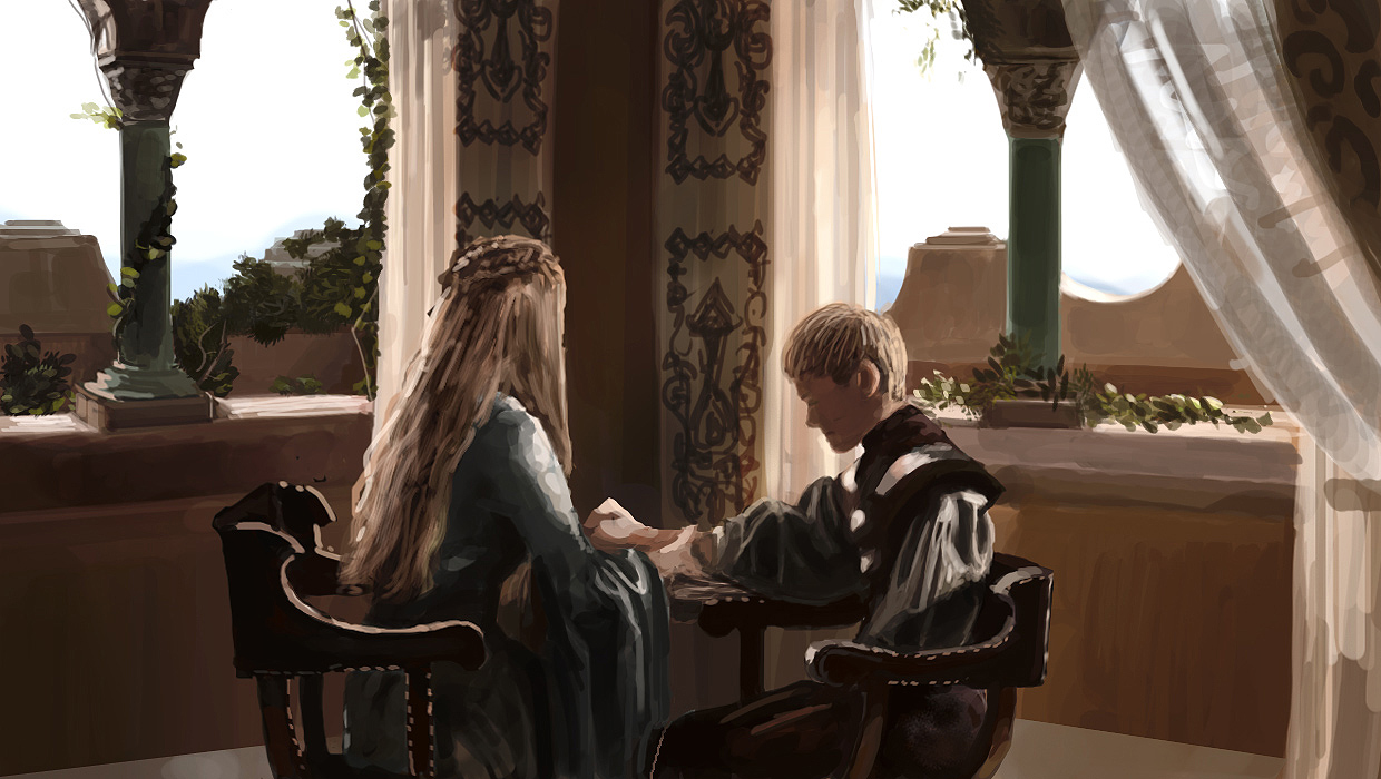 Queen Cersei and Prince Joff