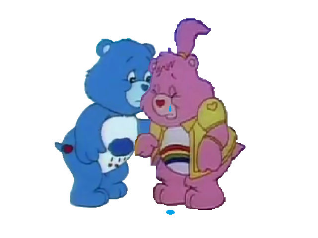 Grumpy Bear Consoles Cheer Bear by CareBearsLover1130 on DeviantArt
