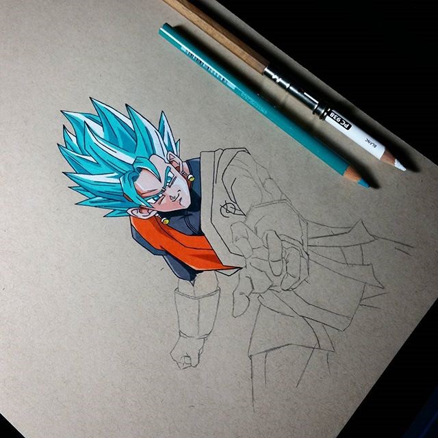 Fusion Goku Vegeta, Desenho por Seigneur Lupacho