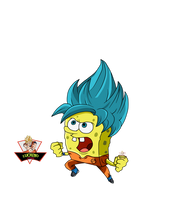 Bob Sponge Super sayajin blue