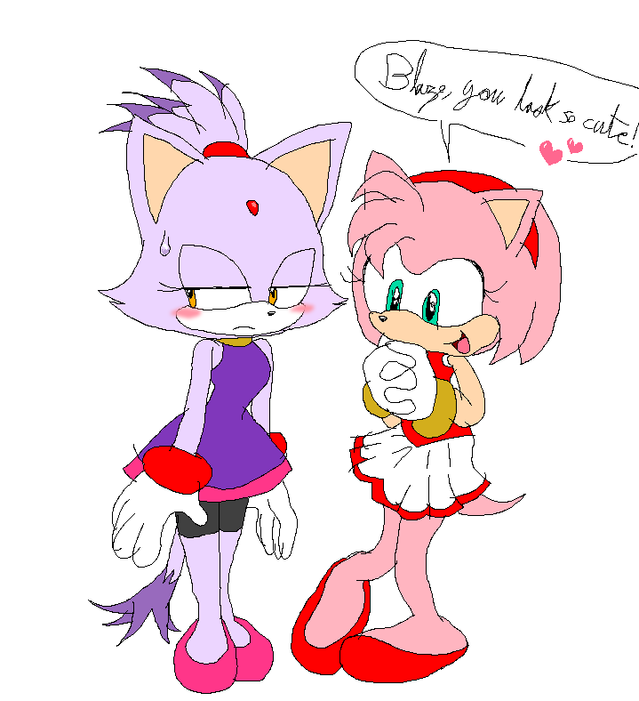 Blaze and Amy (request) by XxPinkAmyRoseXX on DeviantArt