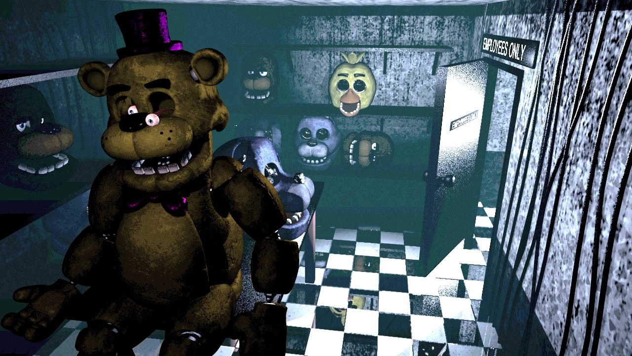 Random Anamitronics Fnaf 1 death screen with random animatronics by Adriachy87 on DeviantArt