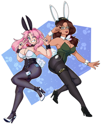 Bunny Girls Zoey And Zoe At Your Service!