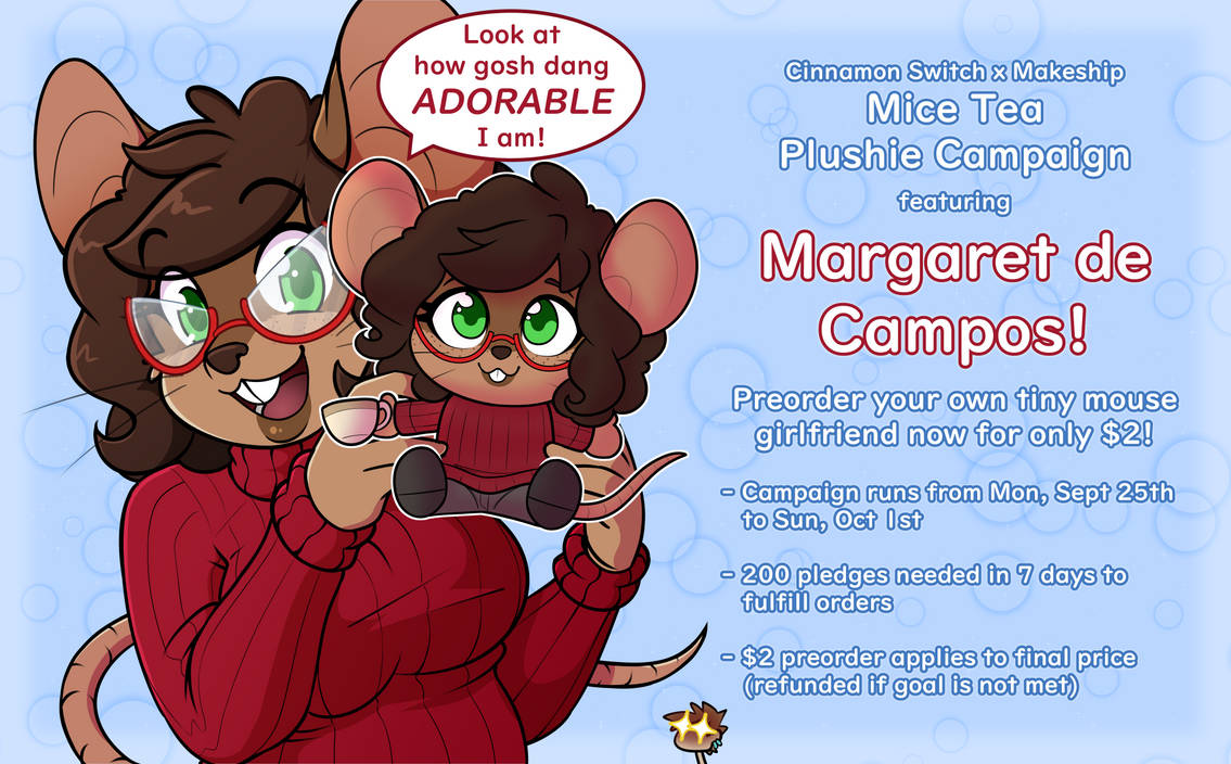 Mice Tea Menu Mice Tea Margaret Plush Campaign is Live! by KDhynamo on DeviantArt