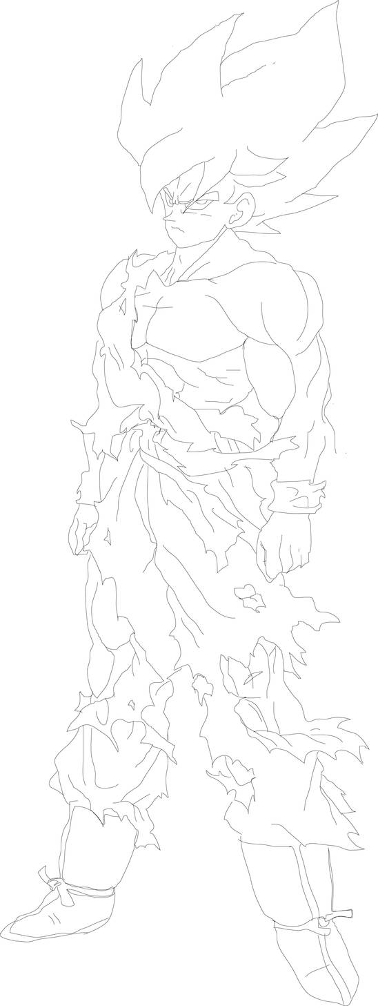 Goku The Legendary Super Saiyan Lines By Protomanftw On DeviantArt goku-the-legendary-super-saiyan-lines-by-protomanftw-on-deviantart