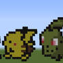 HeartGold/SoulSilver Starter Minecraft Pixel Art