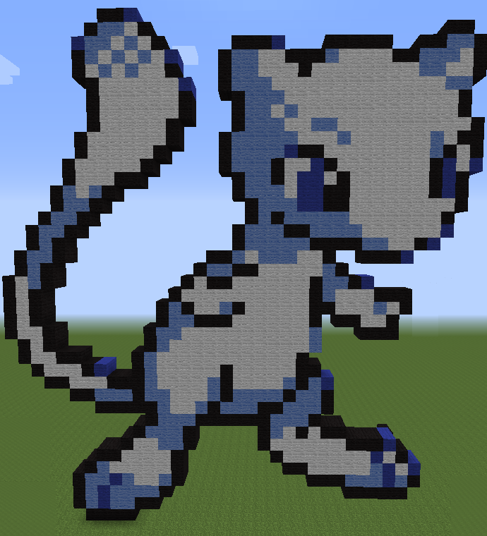 Shiny Mew Minecraft Pixel Art by Silvertail108 on DeviantArt