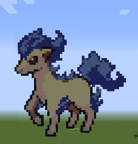 Shiny ponyta Minecraft Pixel art