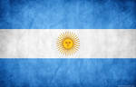 Argentina Grunge Flag by think0