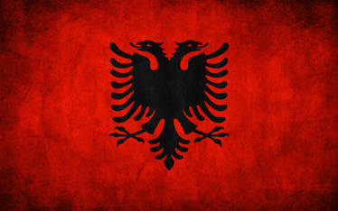 Albania Grunge Flag