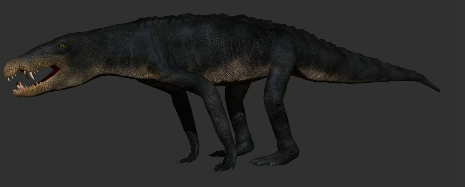 Baurusuchus 3d model of Baurusuchus by petrmenshikov on DeviantArt