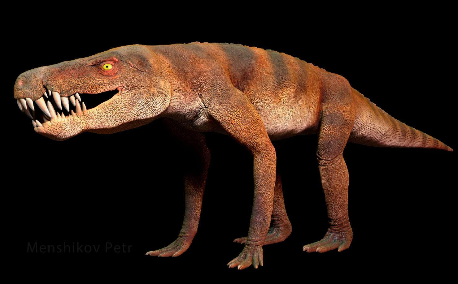 Baurusuchus New 3d model, Baurusuchus albertoi. by petrmenshikov on DeviantArt