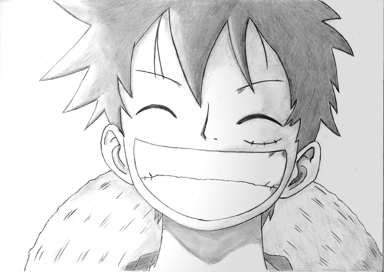 Luffy Big Smile One Piece By Bluesybenjii On Deviantart
