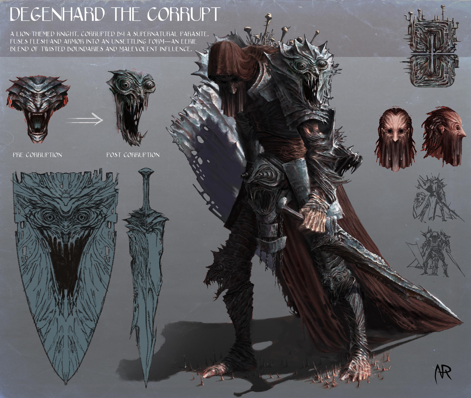 Corrupted Style corrupt knight Character concept art by Nader147 on DeviantArt
