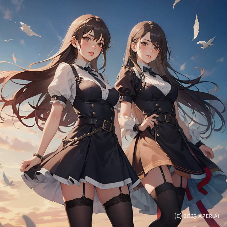 2 girl anime by Xper88 on DeviantArt