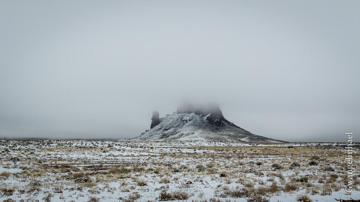 Monument Valley in the mist