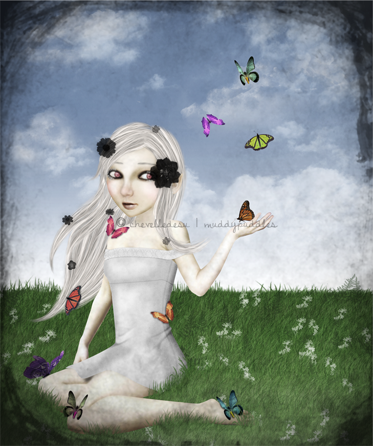 Albinism and Butterflies by muddypuddles