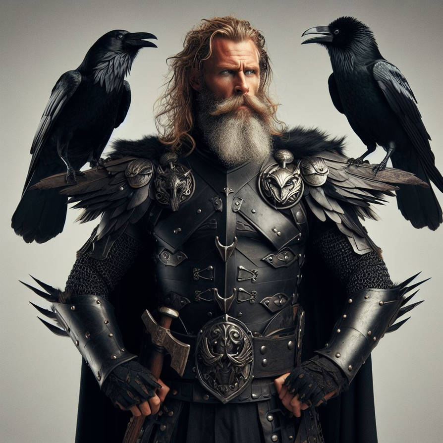 Odin with Hugin and Munin by Dark-Psyco on DeviantArt