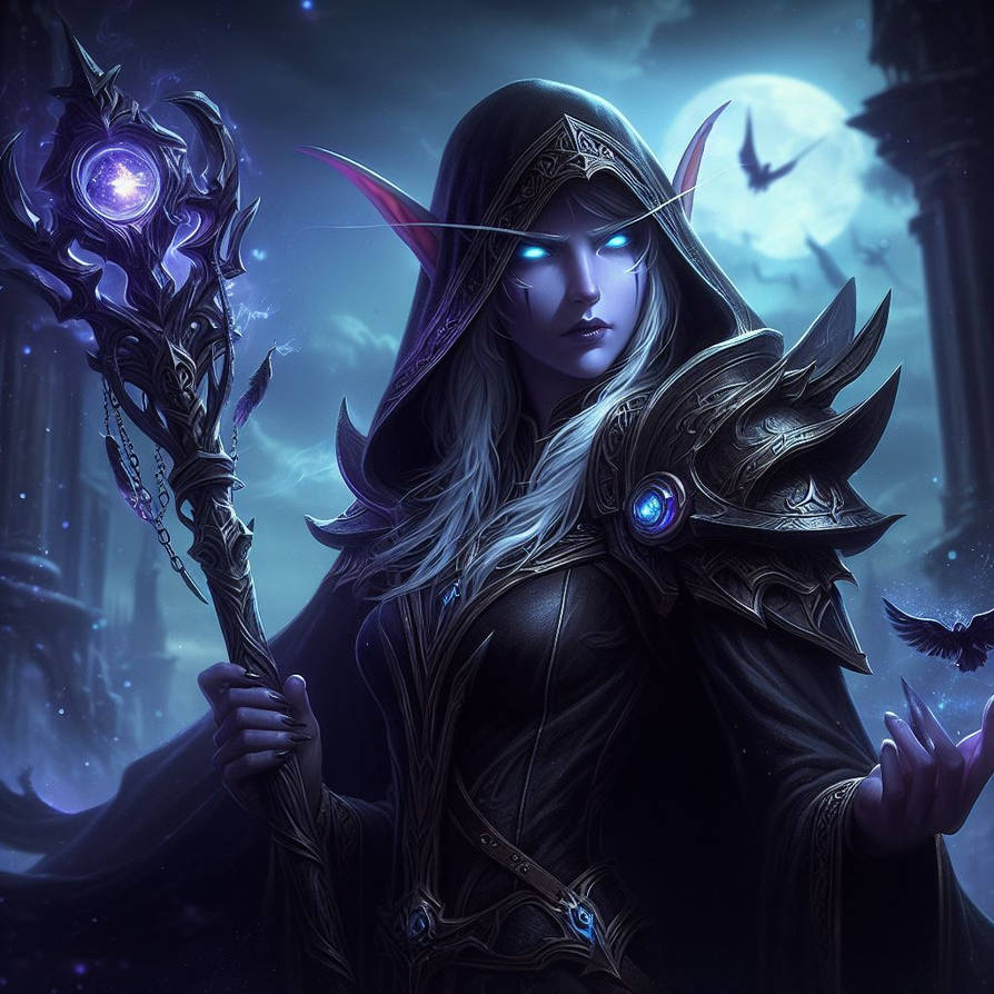 mm - dark elven mage https: creation Images High... Night elf mage by Dark-Psyco on DeviantArt