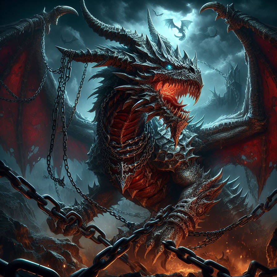 Chained dragon by Dark-Psyco on DeviantArt