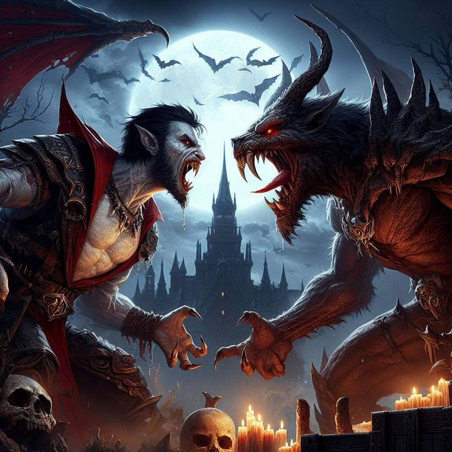 Vampire vs werewolf by Dark-Psyco on DeviantArt