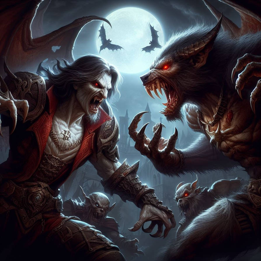 Vampire vs werewolf by Dark-Psyco on DeviantArt
