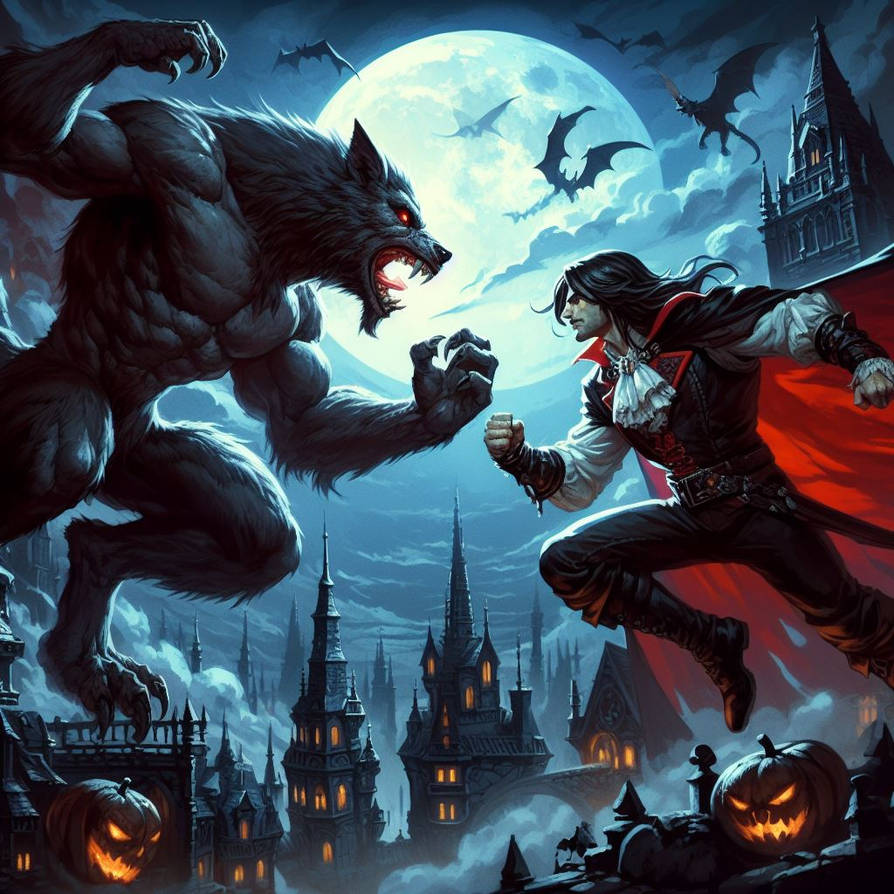 Werewolf vs vampire by Dark-Psyco on DeviantArt