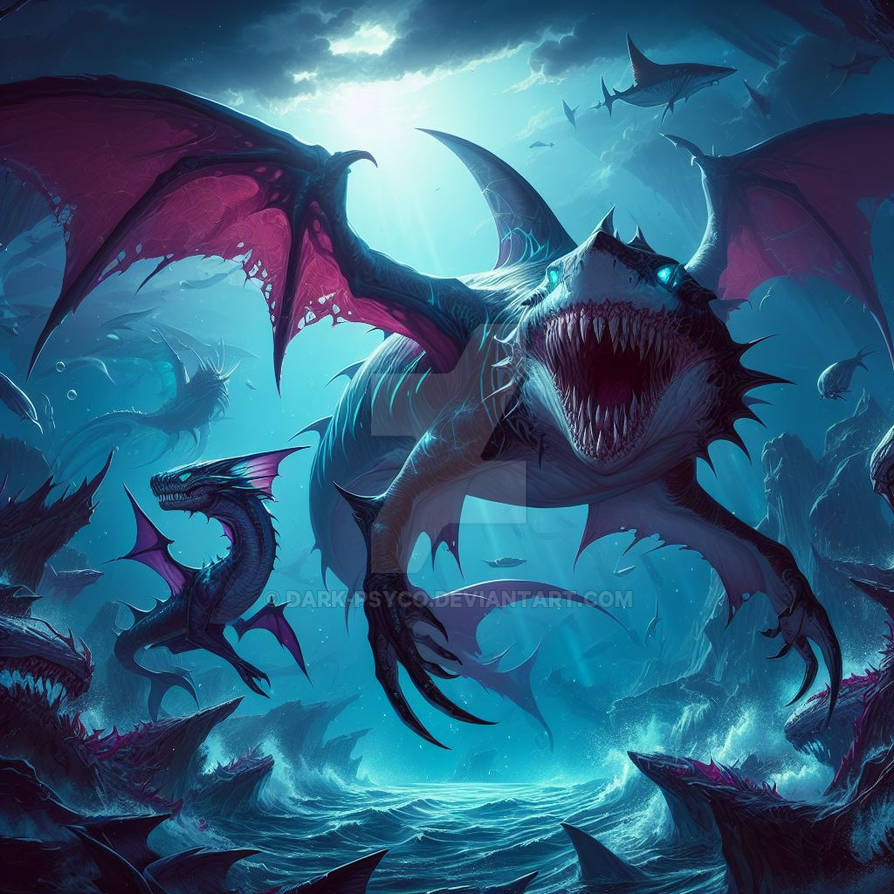 Shark Dragon by Dark-Psyco on DeviantArt